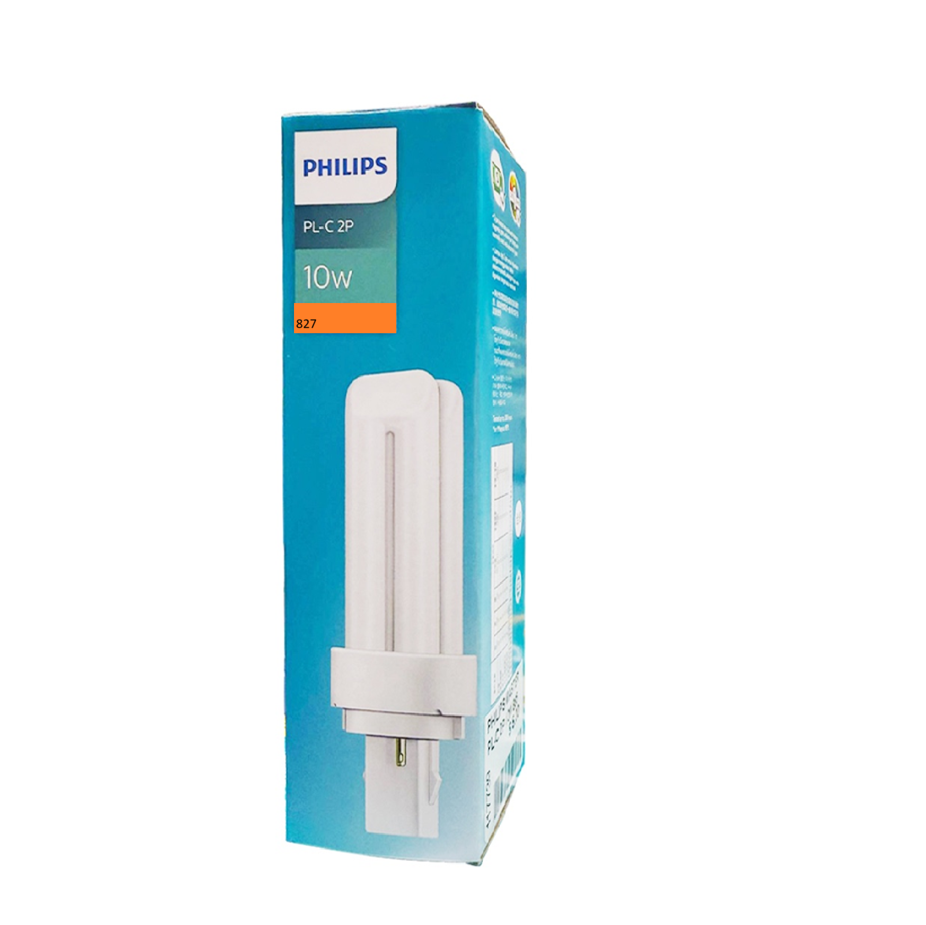 Philips 10W PLC 2-PIN Energy Saving Light Bulb WARMWHITE